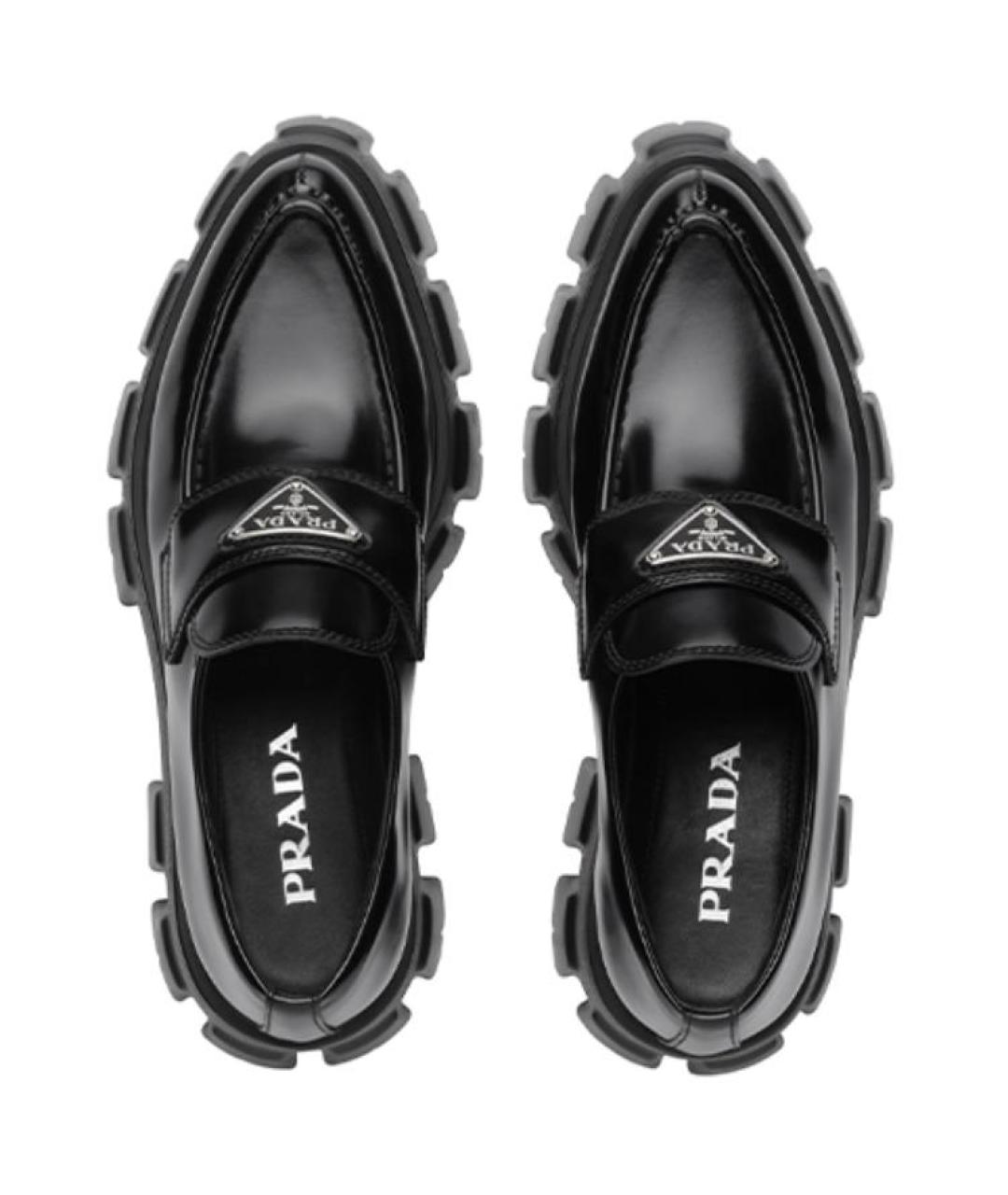 PRADA Черные кожаные лоферы, фото 5