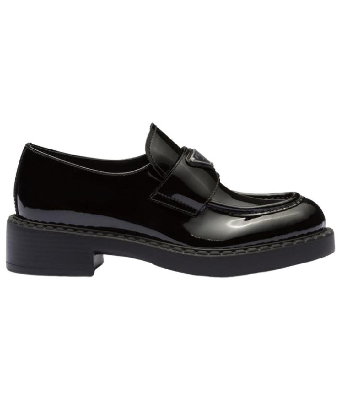 PRADA Черные кожаные лоферы, фото 1