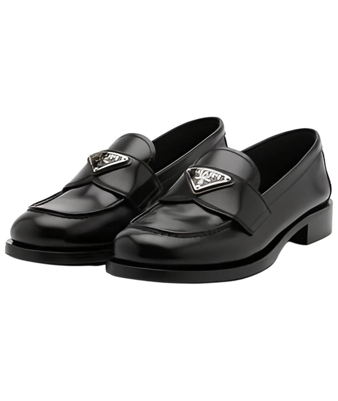 PRADA Черные кожаные лоферы, фото 3