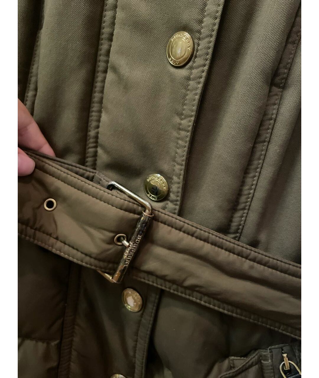 BURBERRY BRIT Хаки пуховик, фото 5