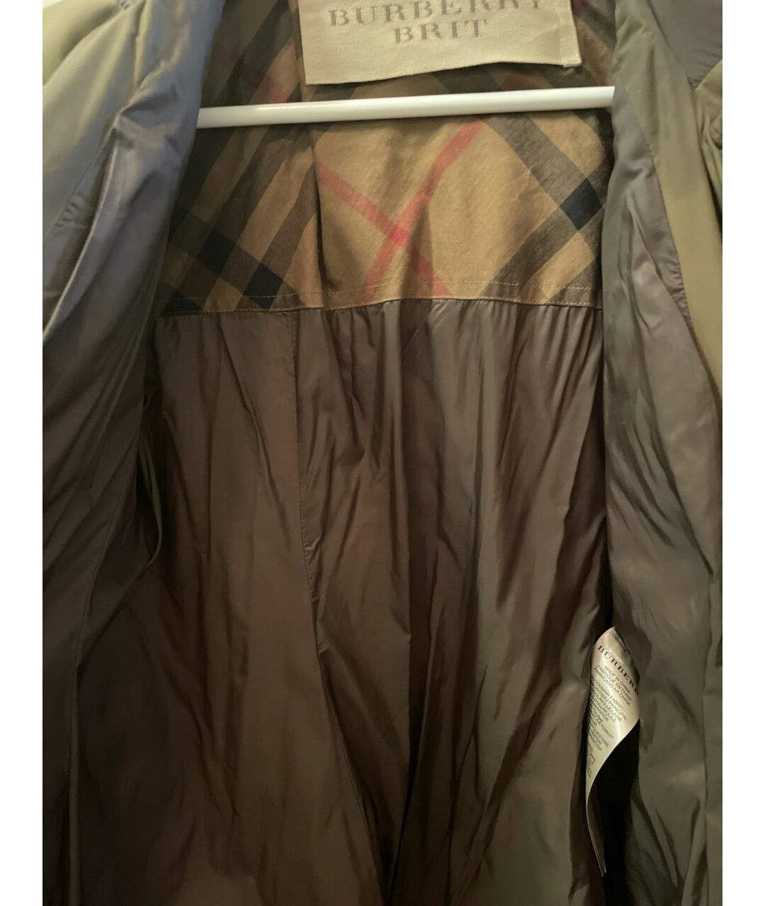 BURBERRY BRIT Хаки пуховик, фото 6