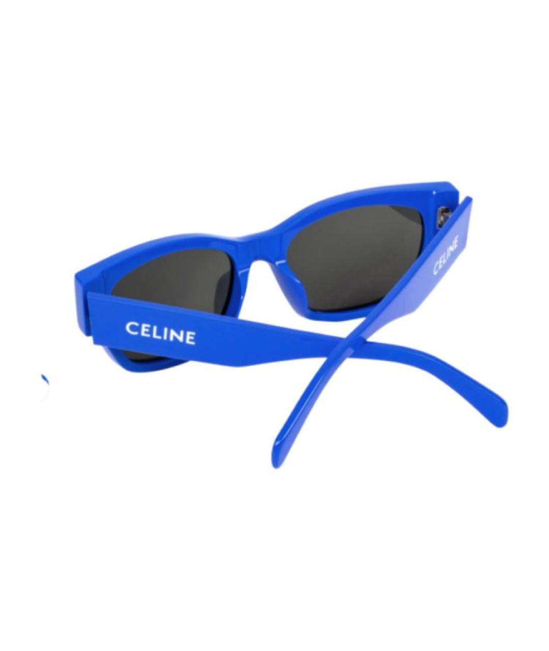 CELINE Синие пластиковые солнцезащитные очки, фото 4