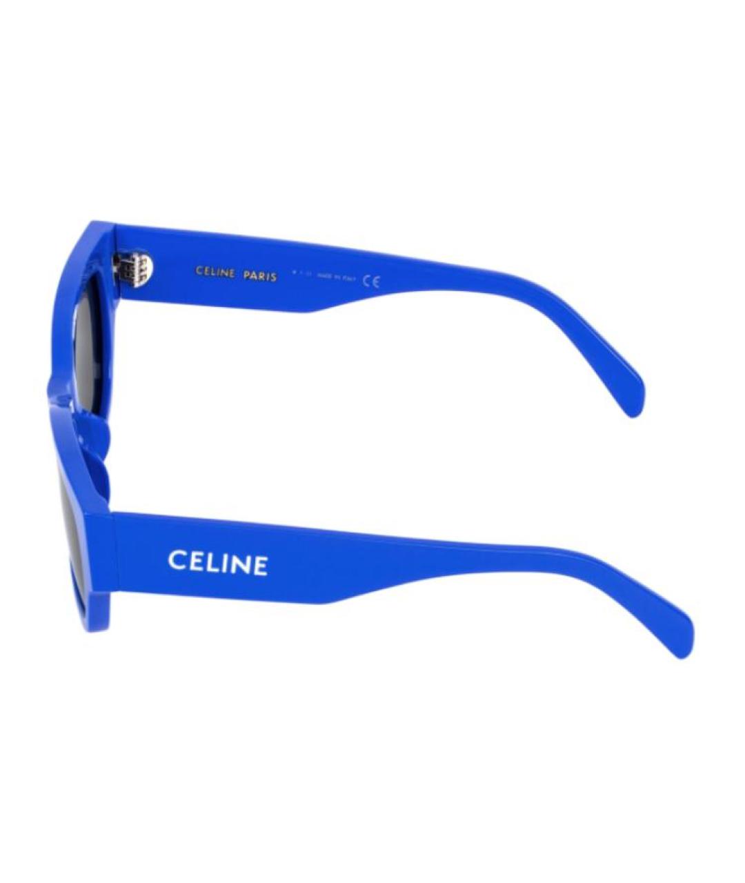 CELINE Синие пластиковые солнцезащитные очки, фото 3
