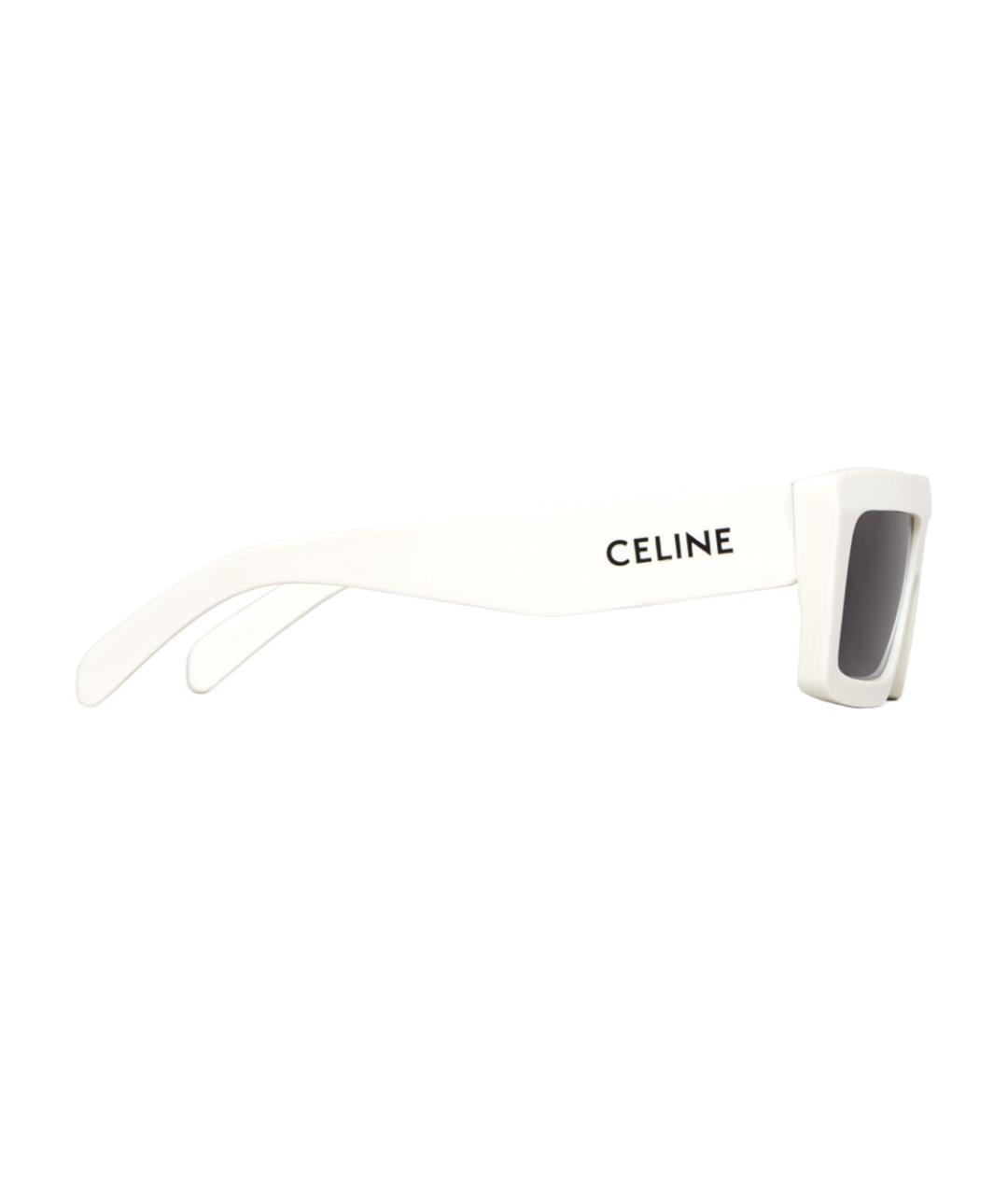 CELINE Белые пластиковые солнцезащитные очки, фото 3