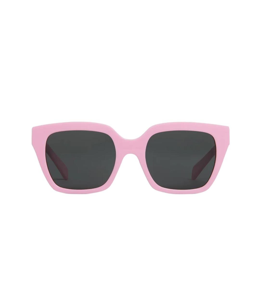 CELINE Розовые пластиковые солнцезащитные очки, фото 2
