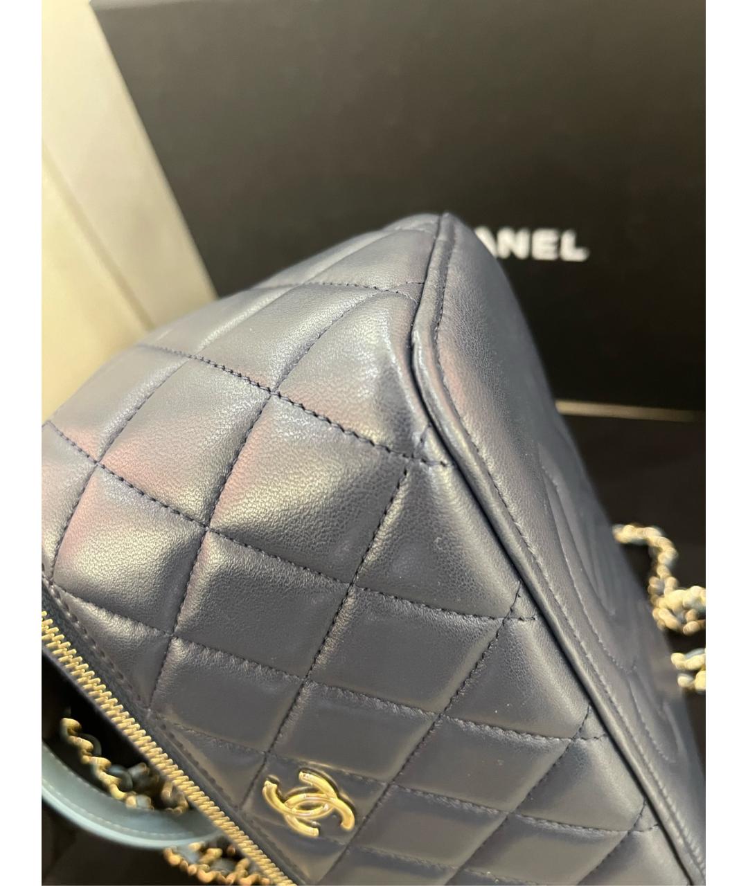 CHANEL Черная кожаная косметичка, фото 7