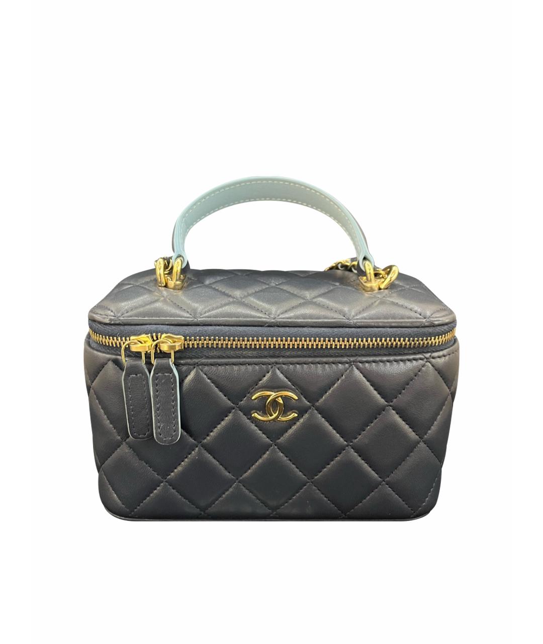 CHANEL Черная кожаная косметичка, фото 1