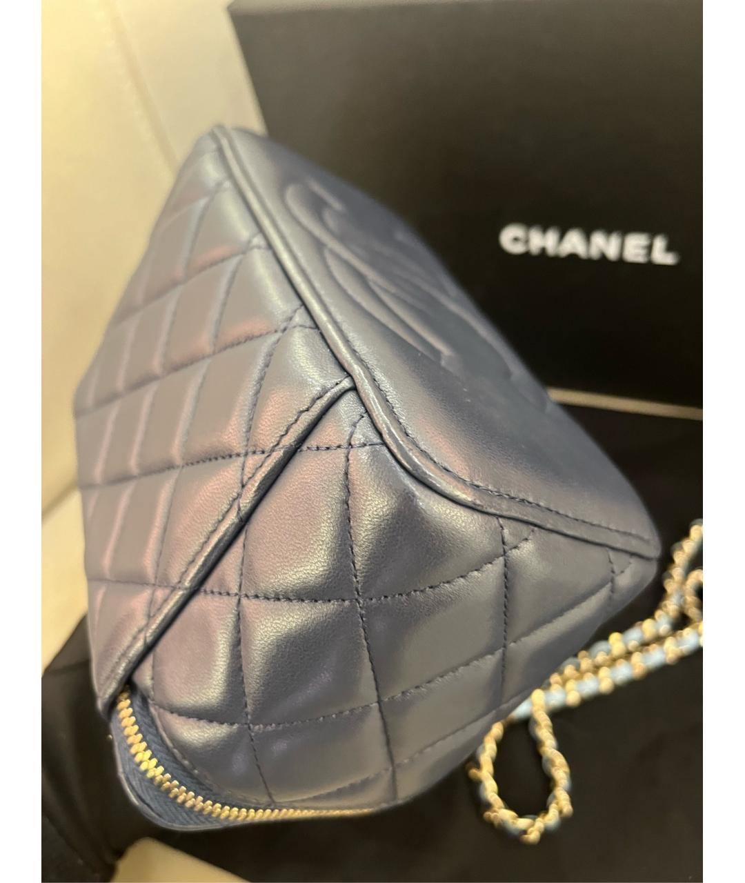 CHANEL Черная кожаная косметичка, фото 6