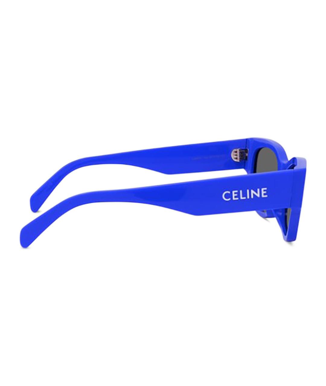 CELINE Синие пластиковые солнцезащитные очки, фото 3