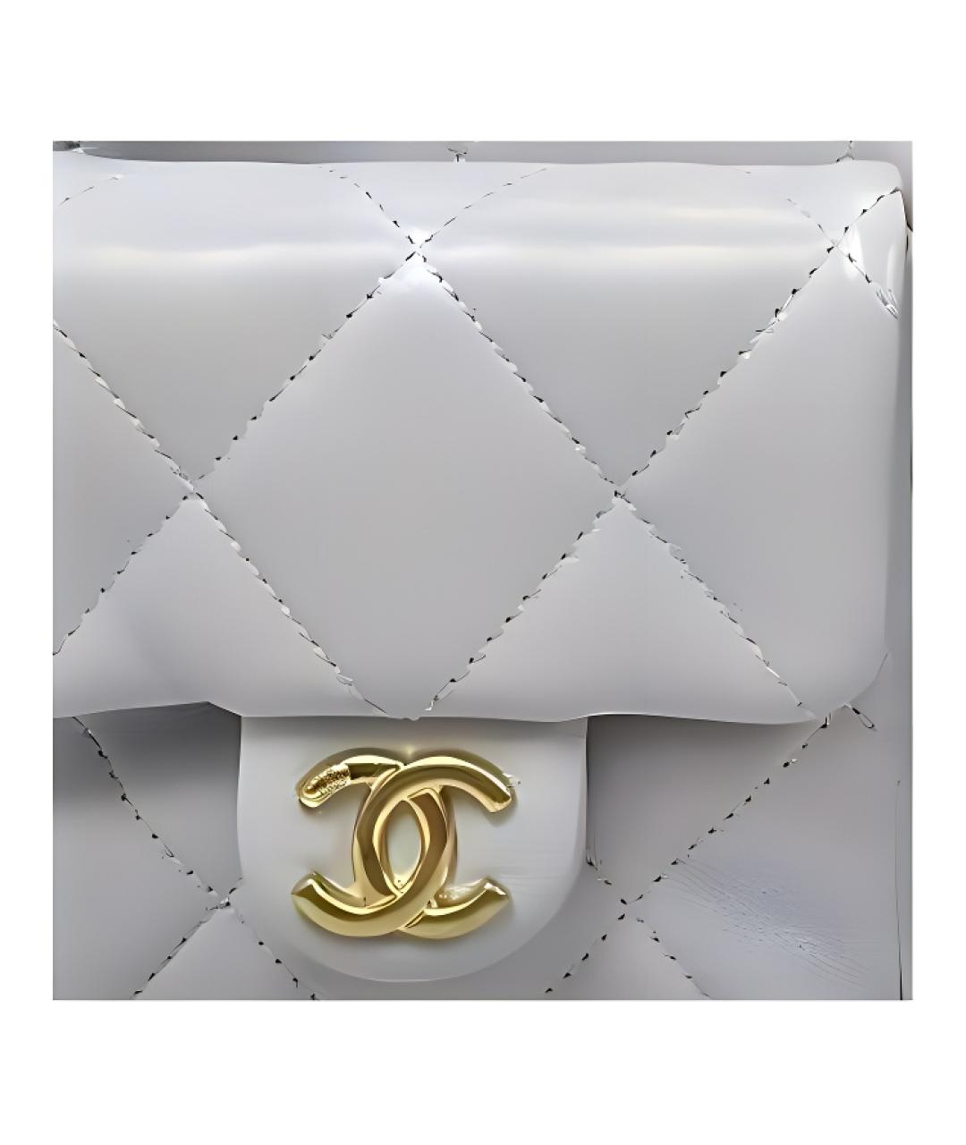 CHANEL Серая кожаная сумка через плечо, фото 5