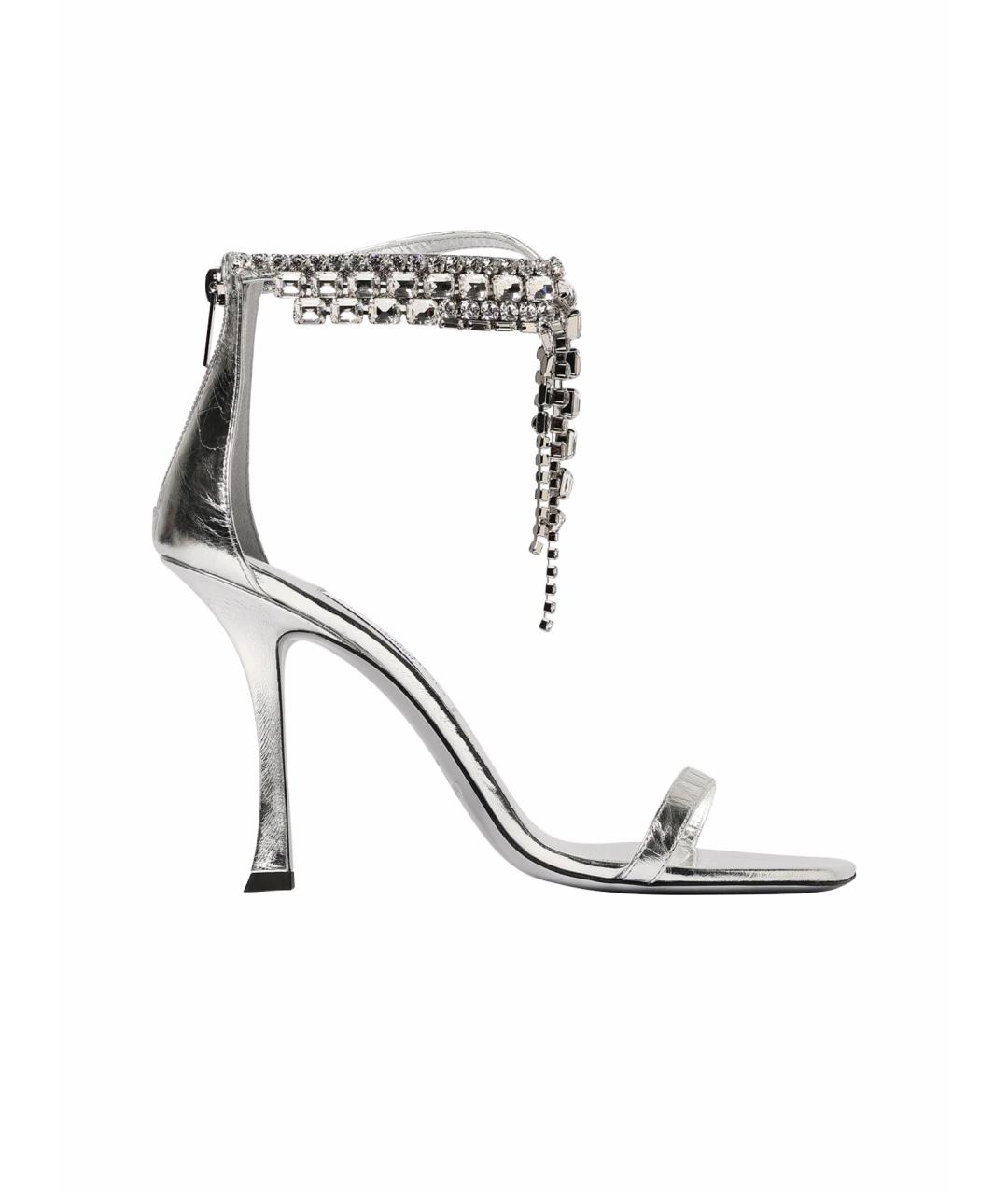 JIMMY CHOO Серебряные босоножки, фото 1