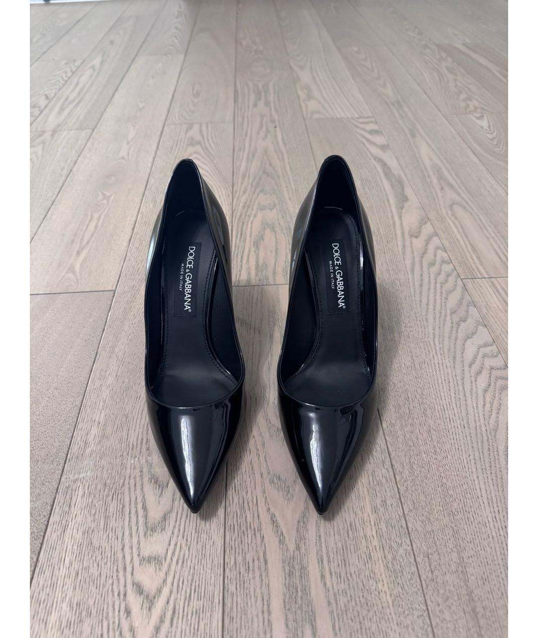 DOLCE&GABBANA Черные туфли из лакированной кожи, фото 2