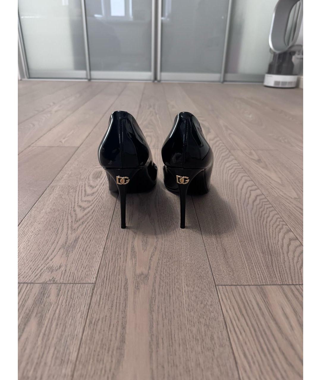 DOLCE&GABBANA Черные туфли из лакированной кожи, фото 4
