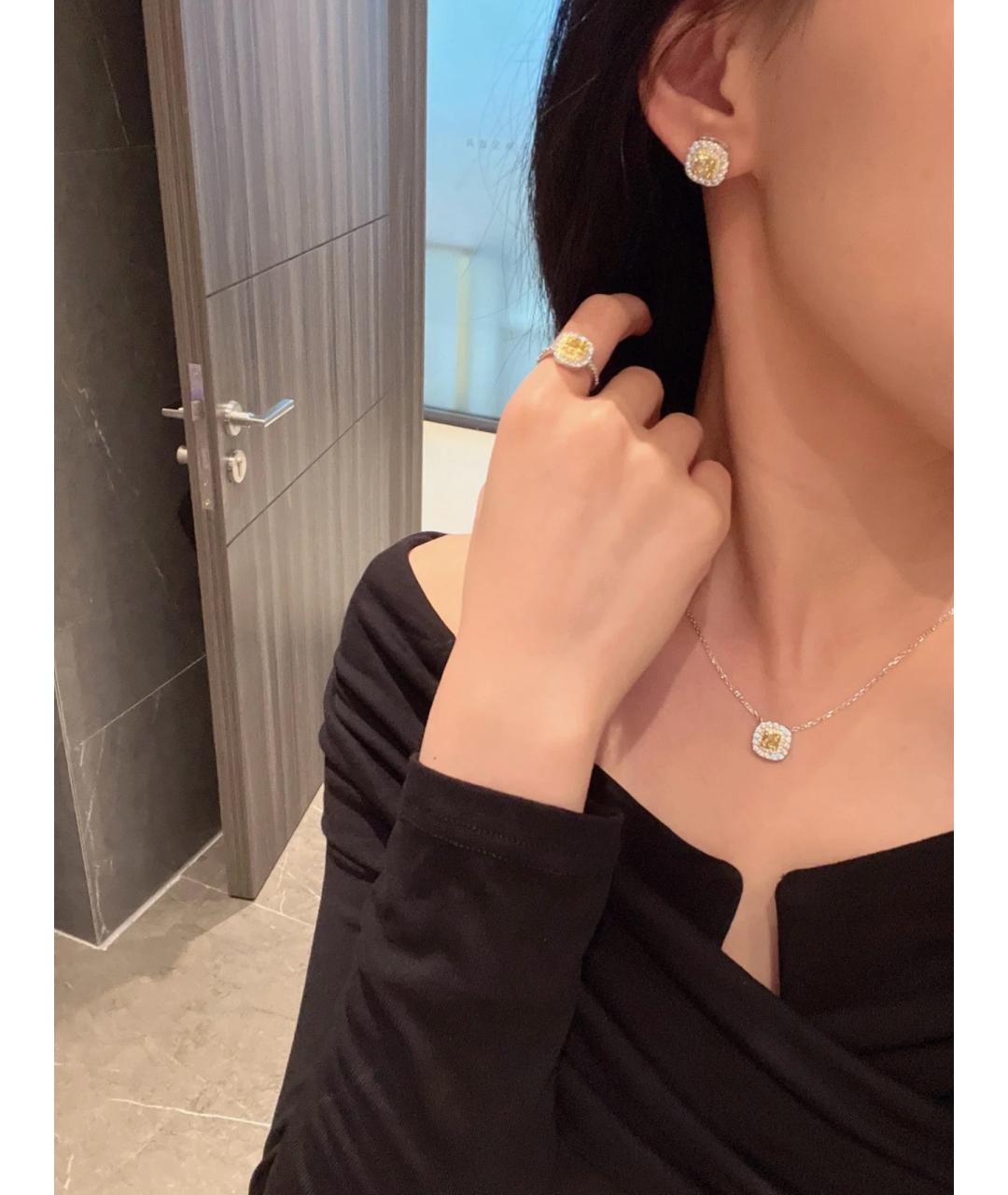 TIFFANY&CO Желтые платиновые серьги, фото 8