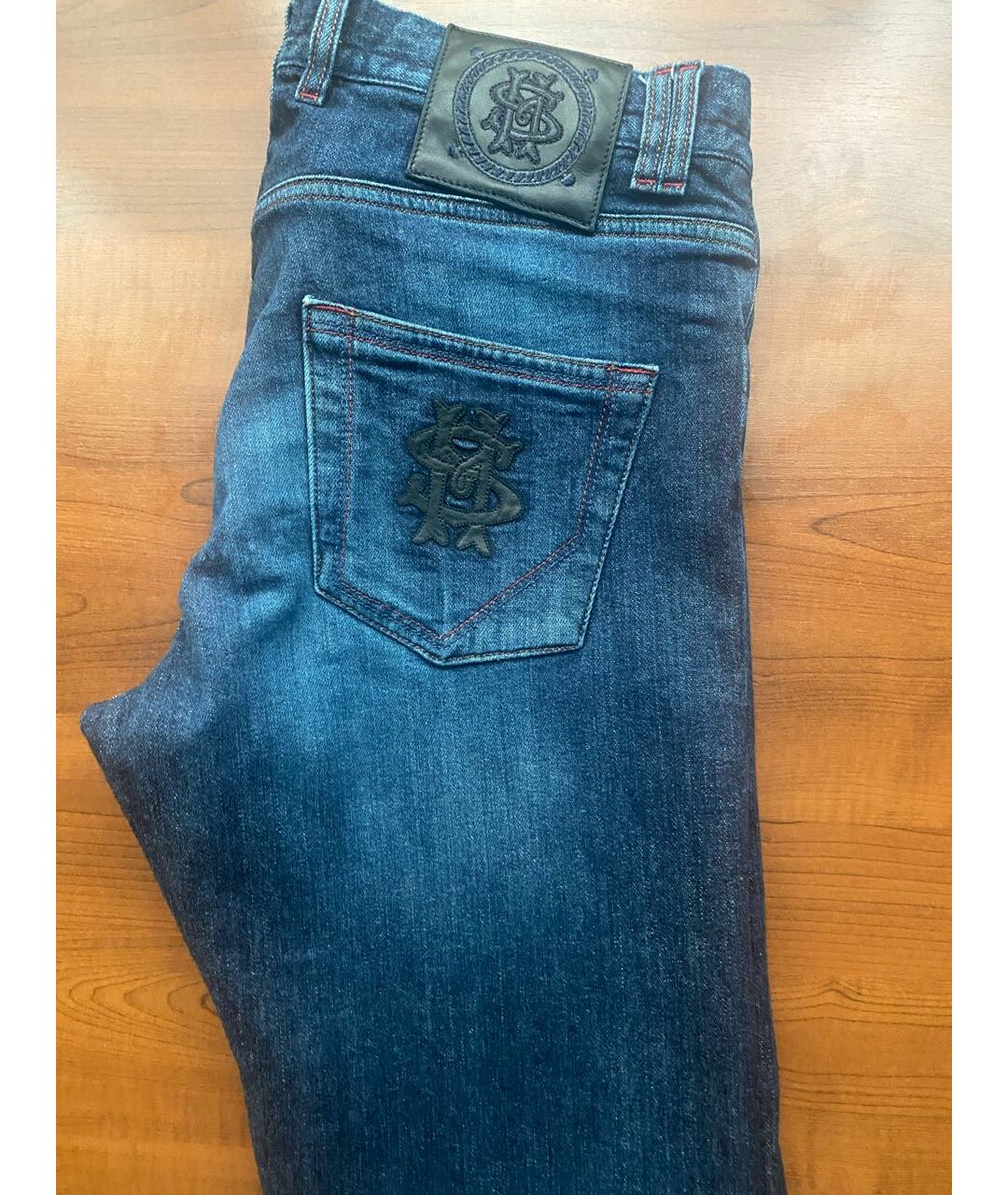 MASSIMO SFORZA Синие прямые джинсы, фото 4