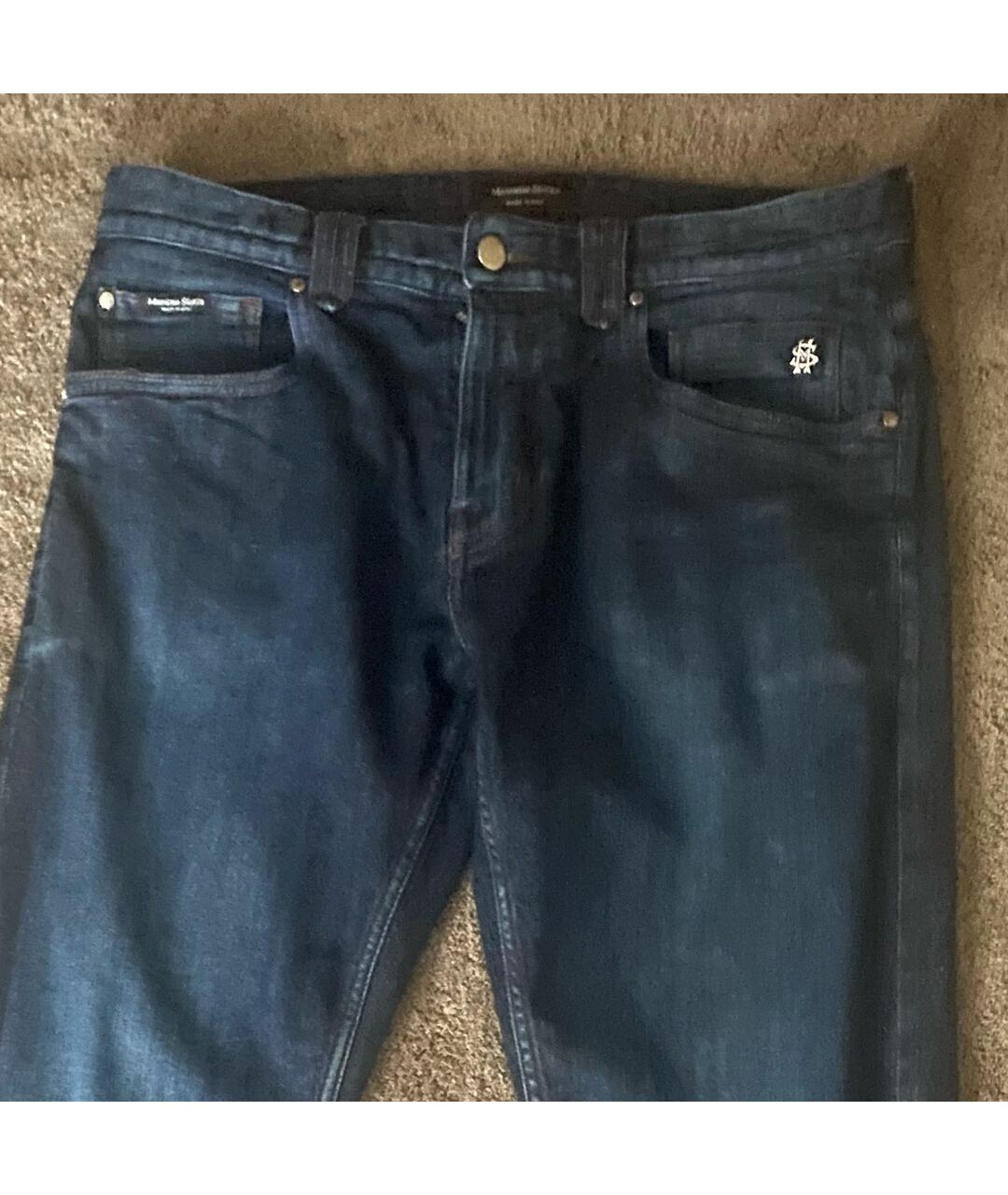 MASSIMO SFORZA Синие прямые джинсы, фото 3