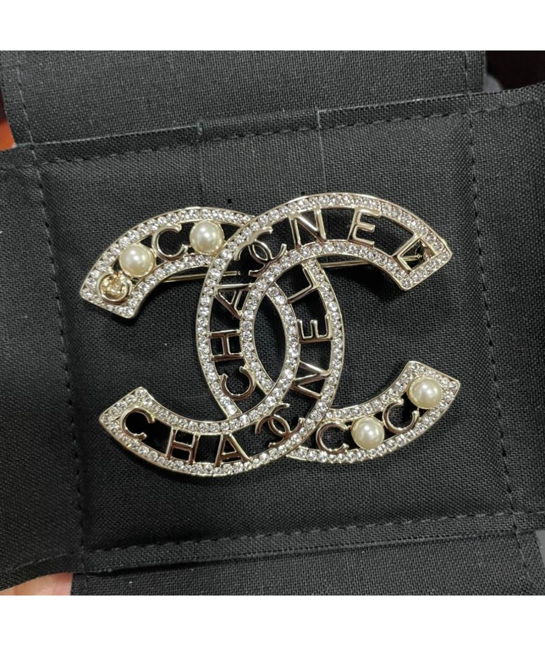 CHANEL Серебряная металлическая булавка / брошь, фото 4