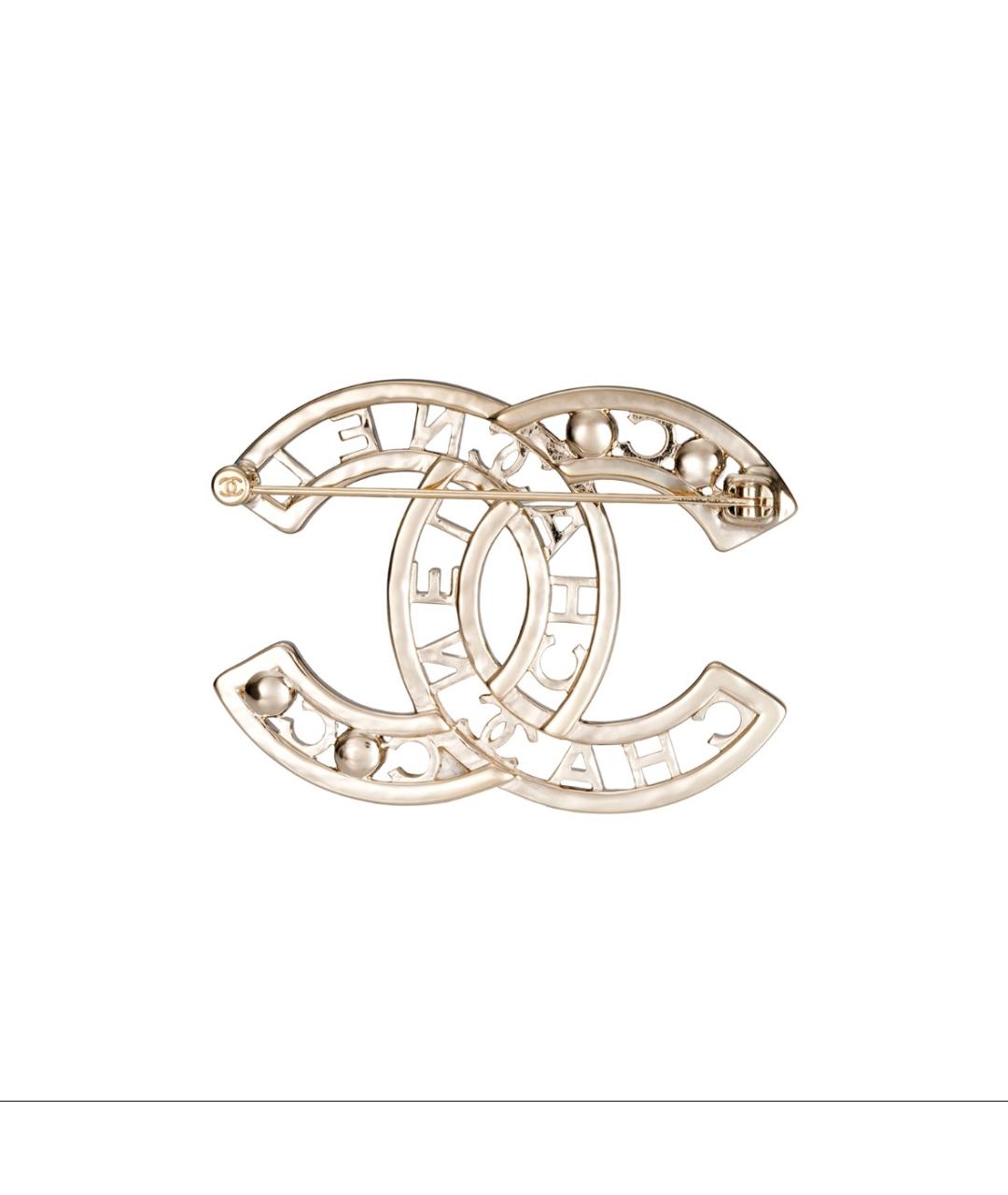 CHANEL Серебряная металлическая булавка / брошь, фото 3