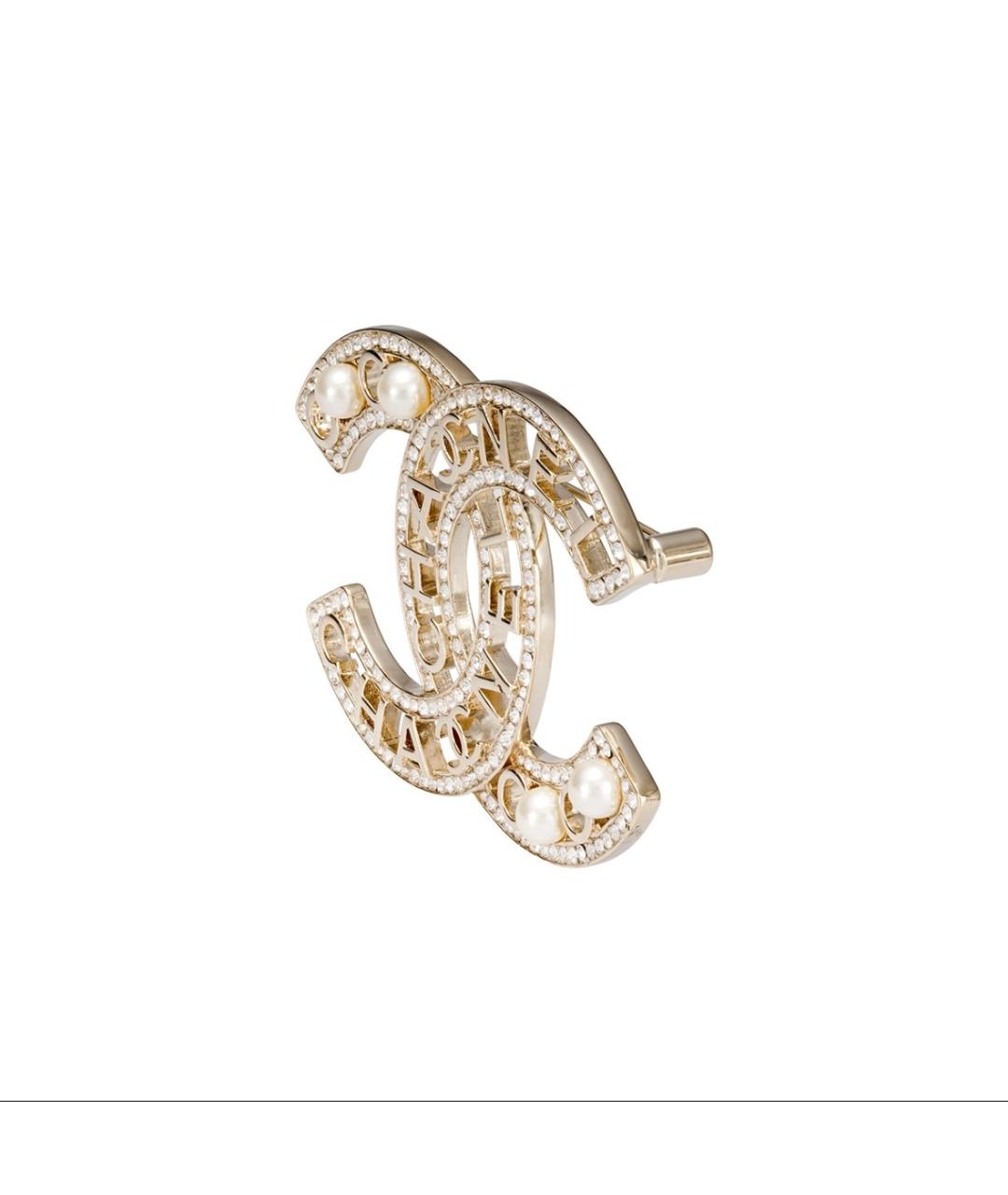 CHANEL Серебряная металлическая булавка / брошь, фото 2