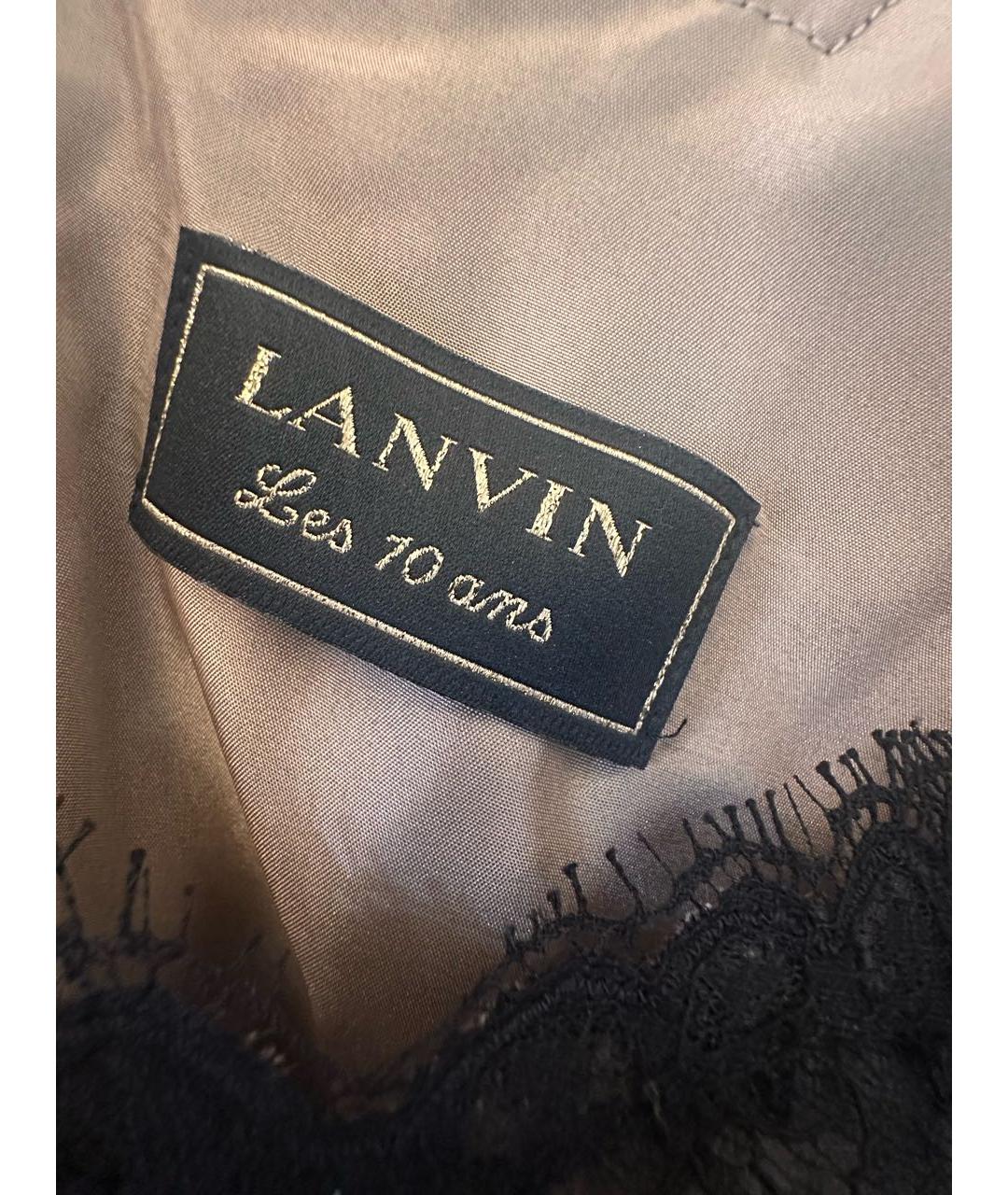 LANVIN Черное шифоновое вечернее платье, фото 7