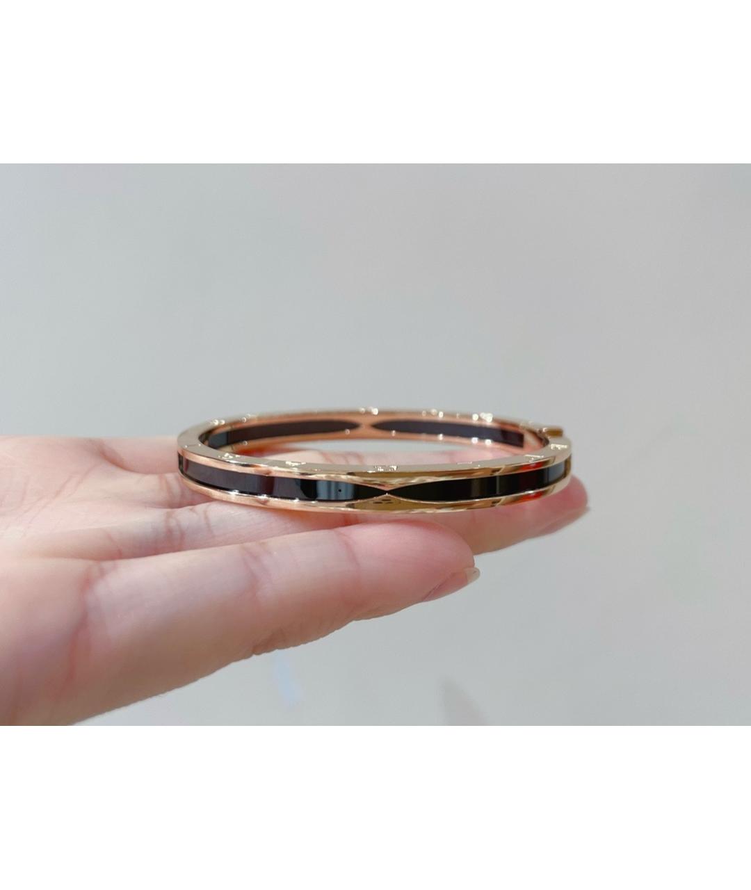 BVLGARI Черный браслет из розового золота, фото 3