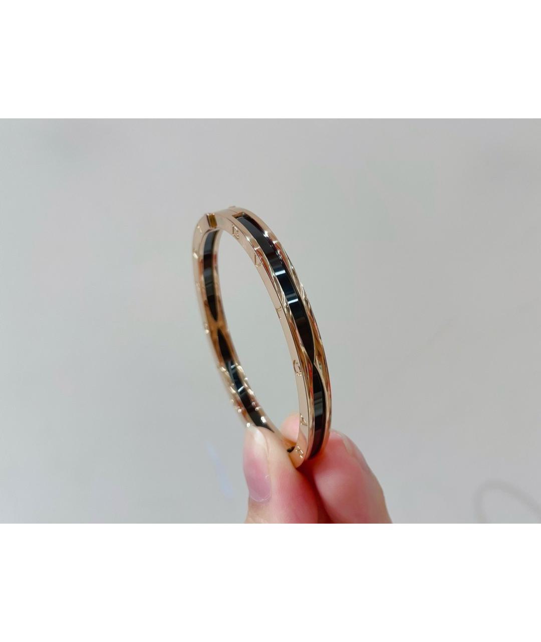 BVLGARI Черный браслет из розового золота, фото 6