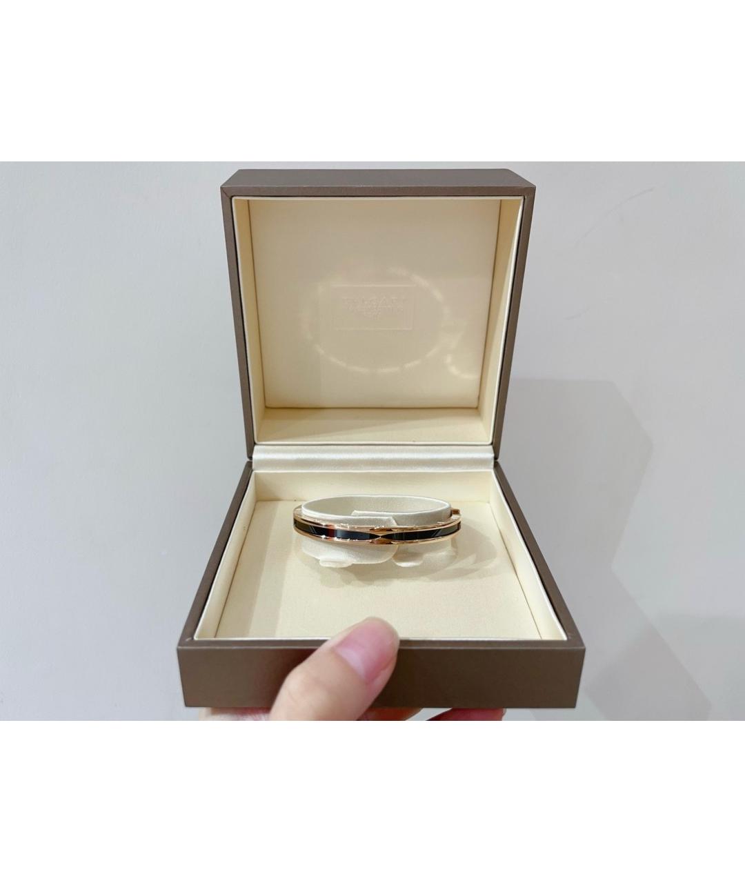 BVLGARI Черный браслет из розового золота, фото 2