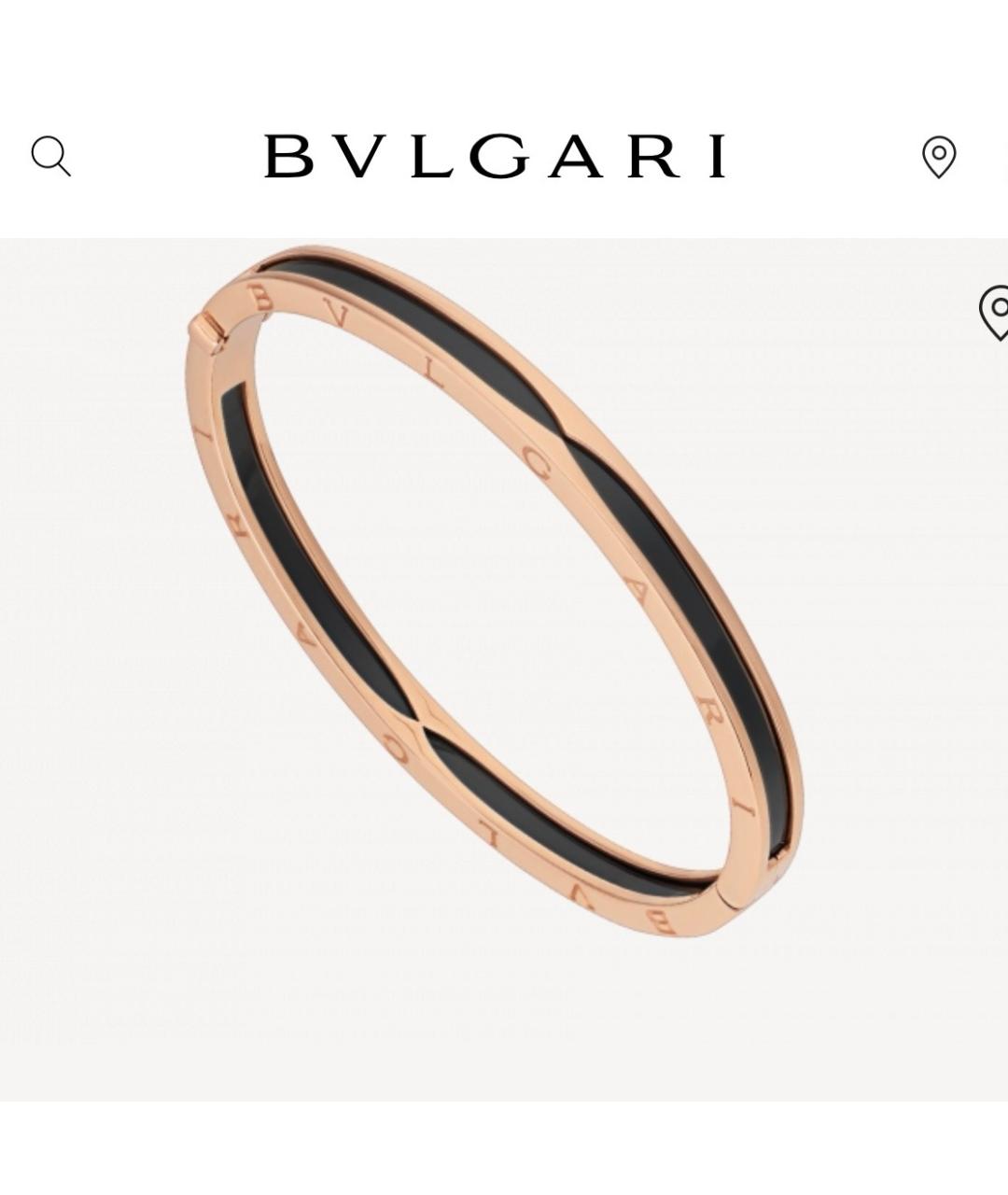 BVLGARI Черный браслет из розового золота, фото 8