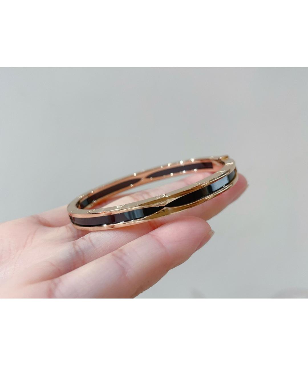BVLGARI Черный браслет из розового золота, фото 4