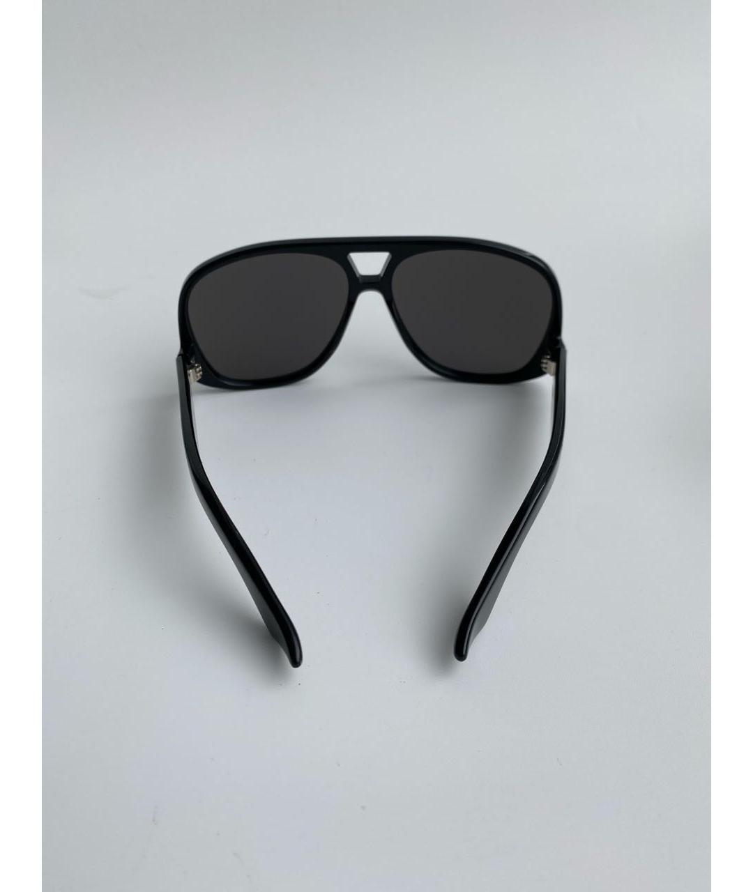 SAINT LAURENT Черные пластиковые солнцезащитные очки, фото 3