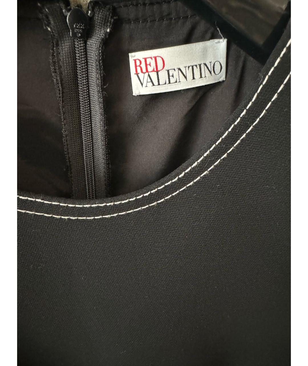 RED VALENTINO Черное полиэстеровое повседневное платье, фото 3