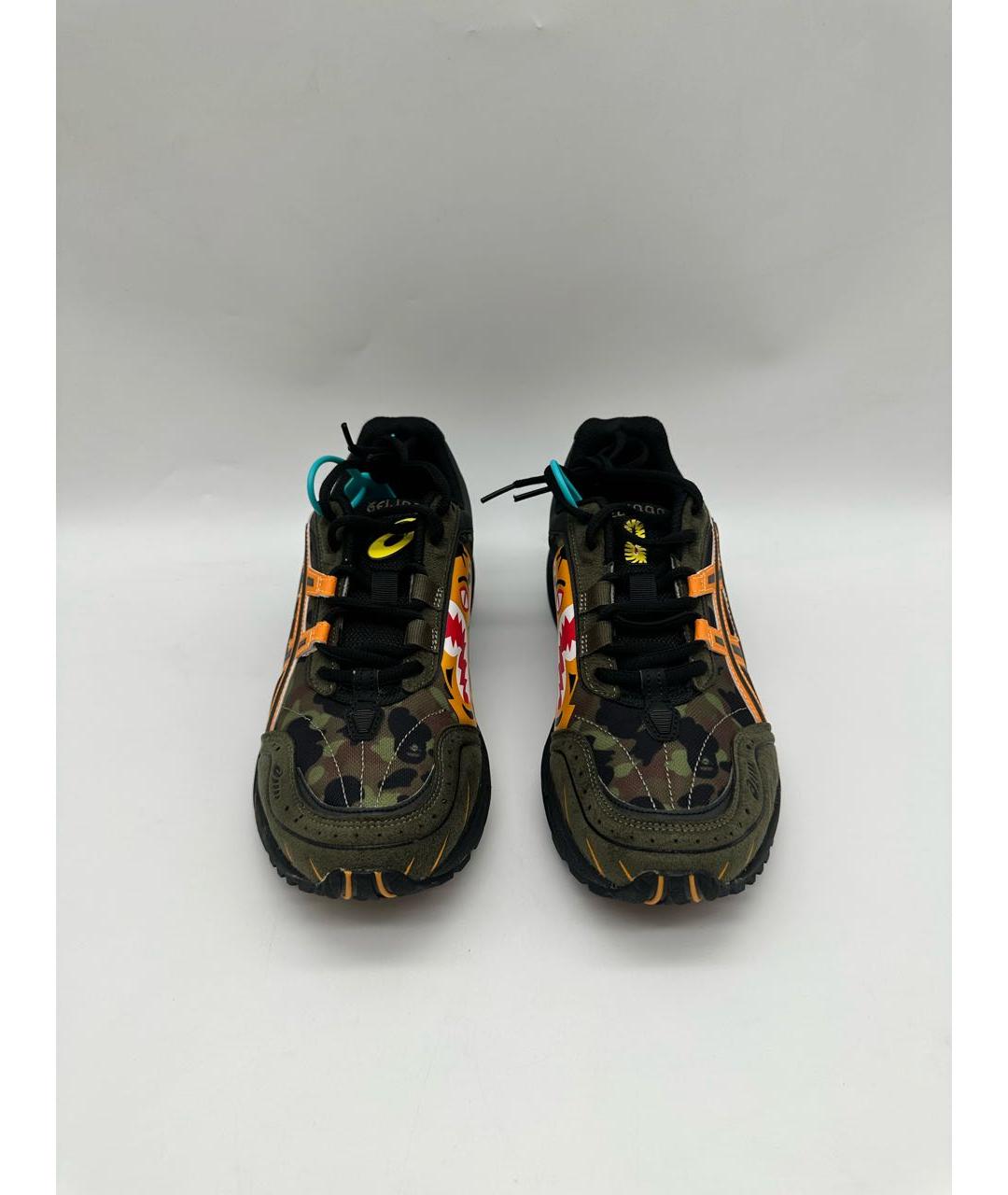 ASICS Зеленые текстильные низкие кроссовки / кеды, фото 2