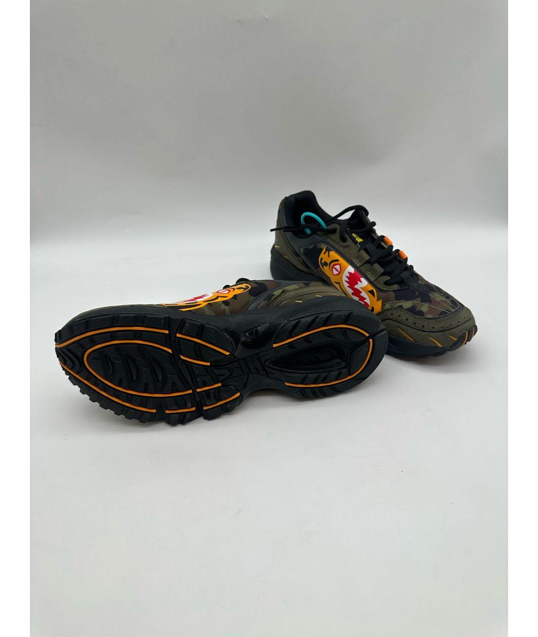 ASICS Зеленые текстильные низкие кроссовки / кеды, фото 7