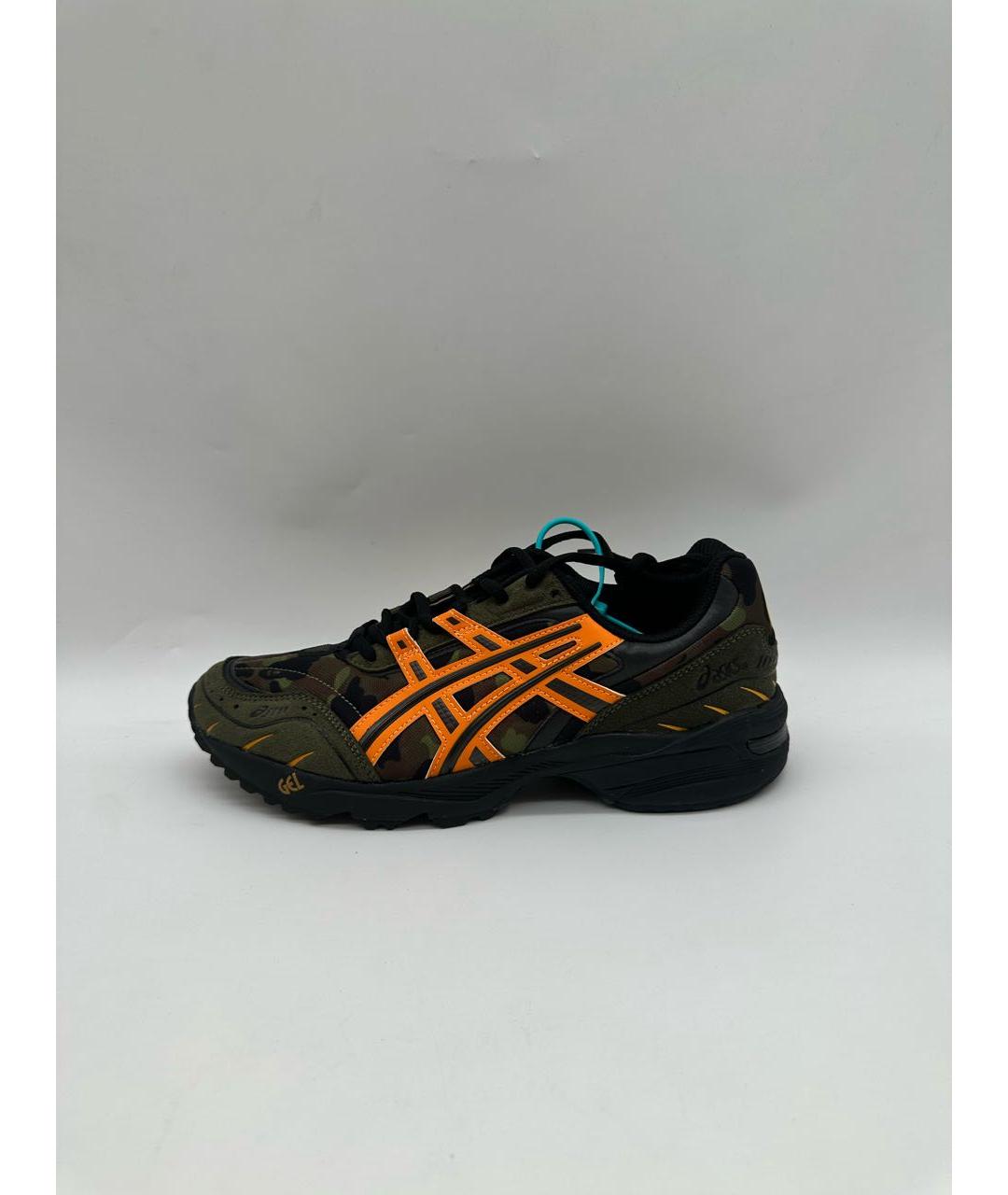 ASICS Зеленые текстильные низкие кроссовки / кеды, фото 5