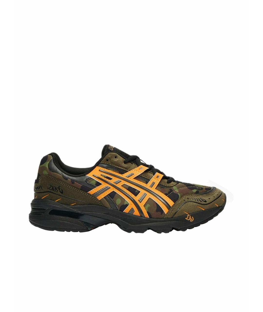 ASICS Зеленые текстильные низкие кроссовки / кеды, фото 1