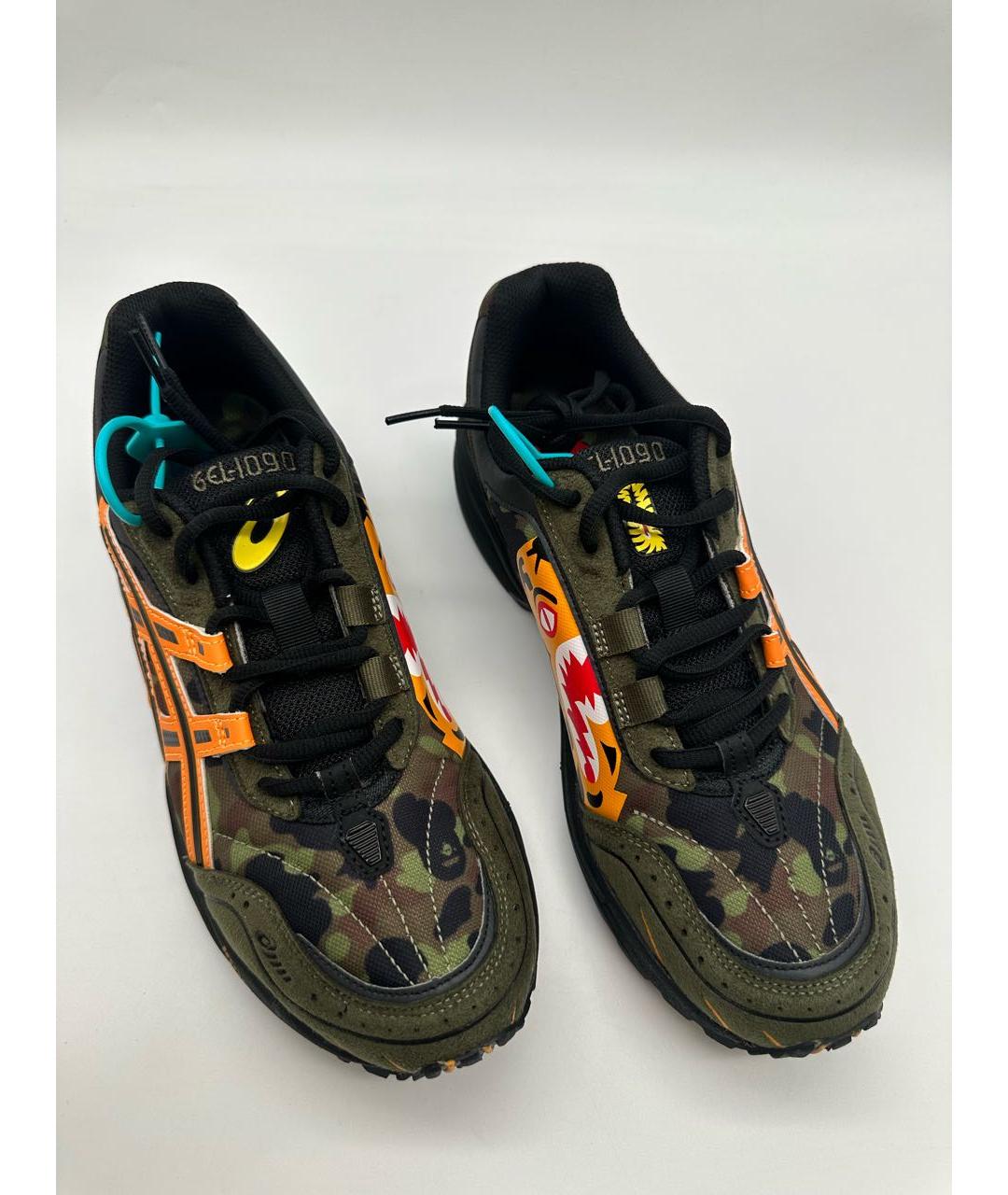 ASICS Зеленые текстильные низкие кроссовки / кеды, фото 6