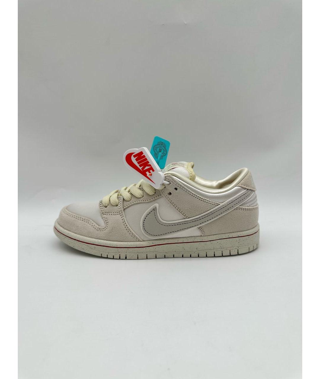 NIKE Бежевые замшевые низкие кроссовки / кеды, фото 5