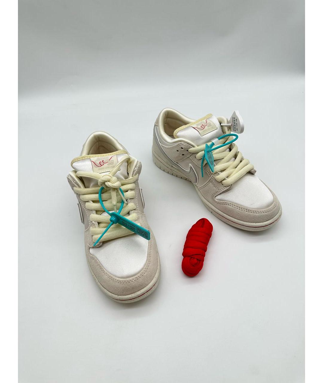 NIKE Бежевые замшевые низкие кроссовки / кеды, фото 6