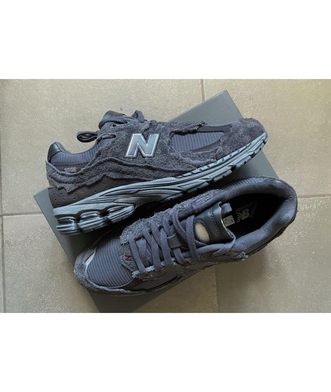 NEW BALANCE Черные замшевые низкие кроссовки / кеды, фото 5
