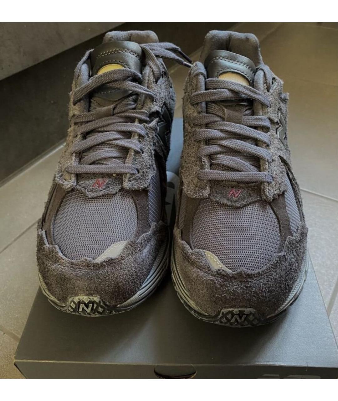 NEW BALANCE Черные замшевые низкие кроссовки / кеды, фото 2