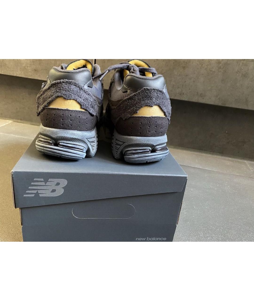NEW BALANCE Черные замшевые низкие кроссовки / кеды, фото 4