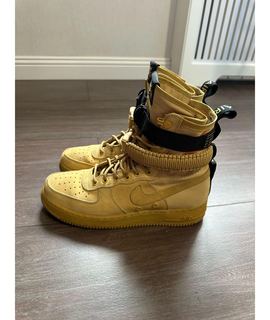 NIKE Горчичные замшевые кроссовки, фото 7