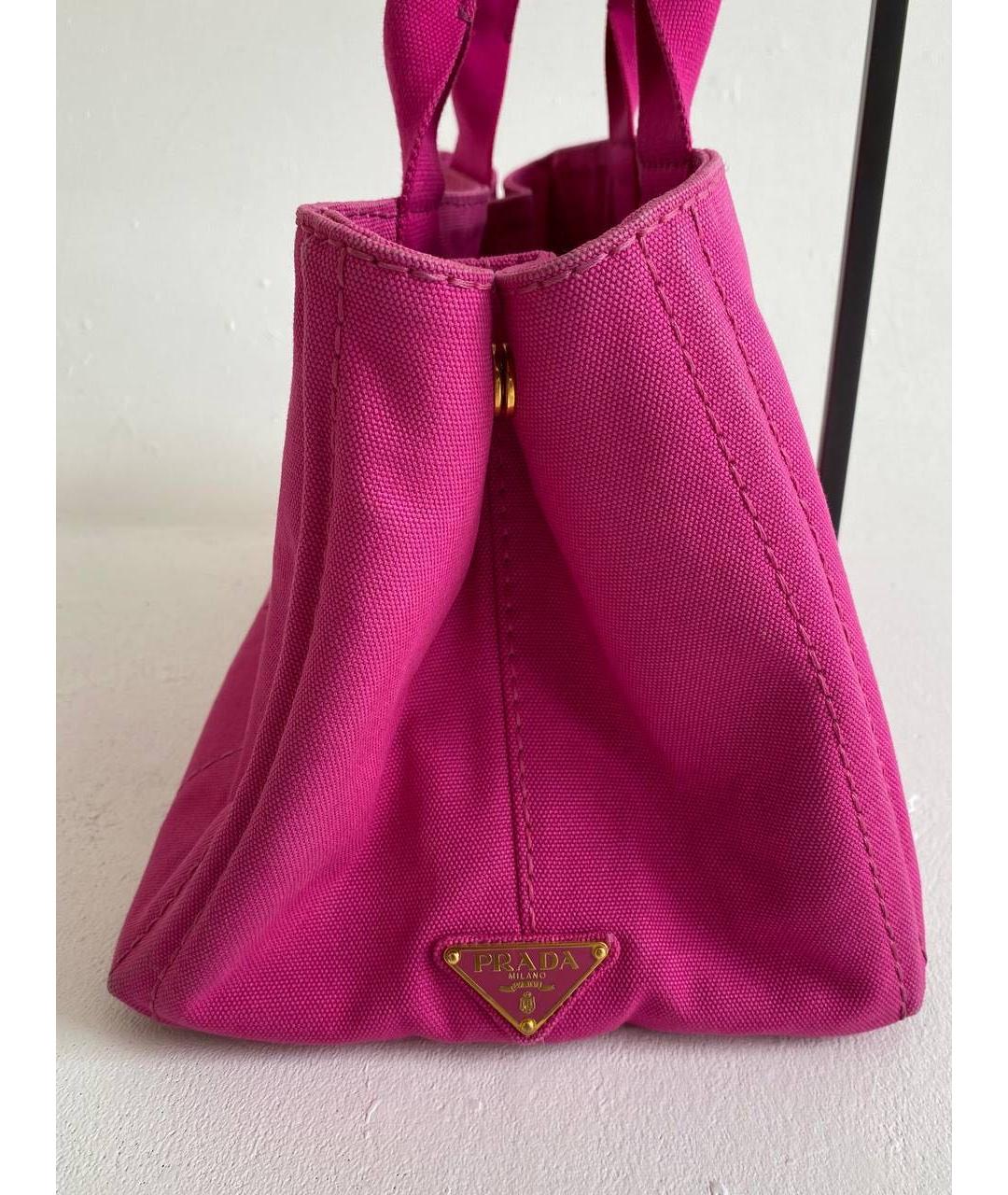 PRADA Фуксия деним сумка тоут, фото 3