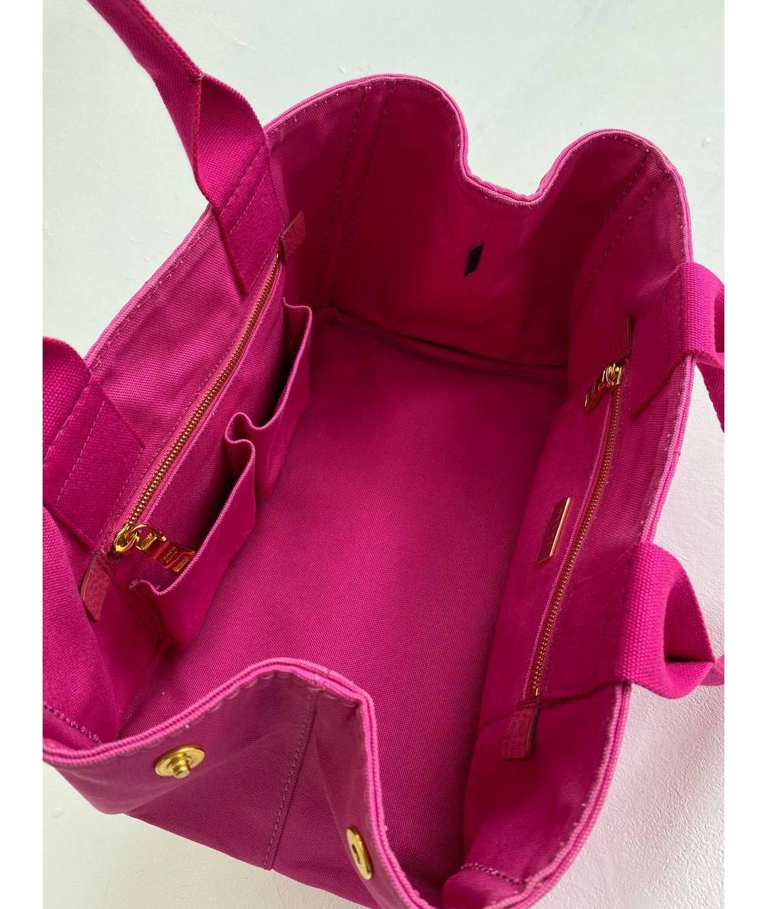 PRADA Фуксия деним сумка тоут, фото 8