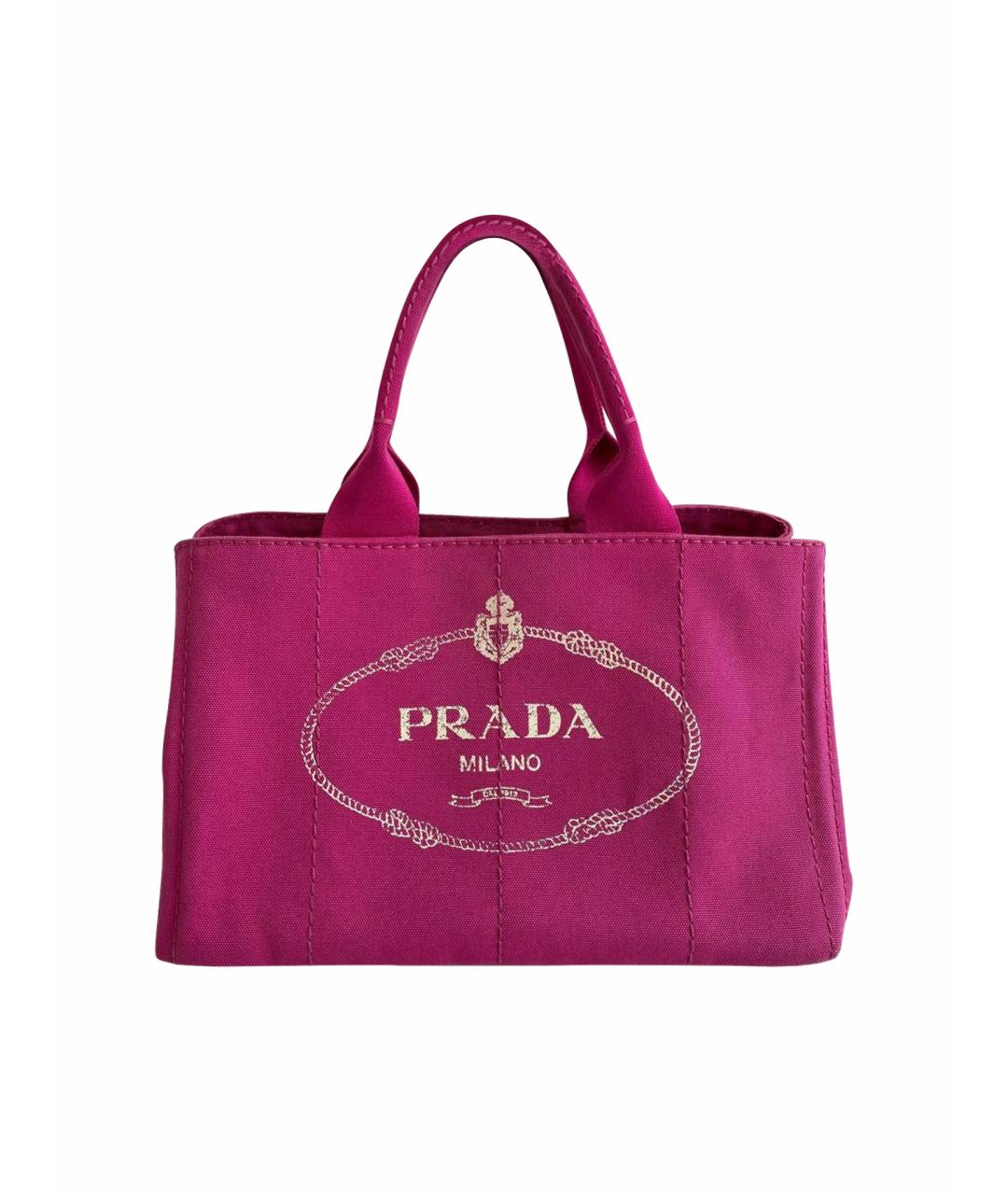 PRADA Фуксия деним сумка тоут, фото 1