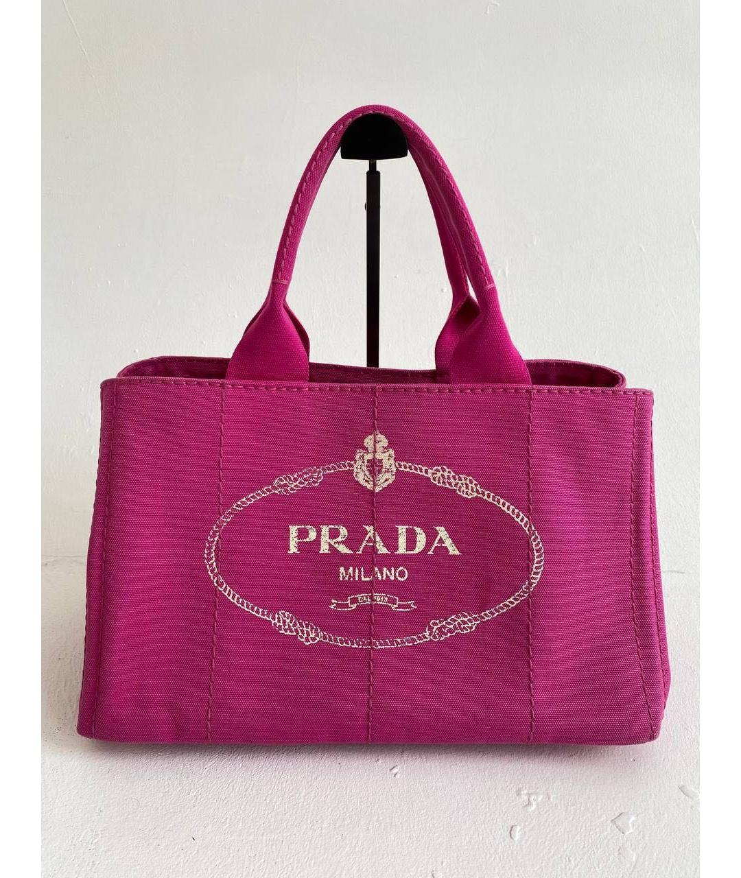 PRADA Фуксия деним сумка тоут, фото 9