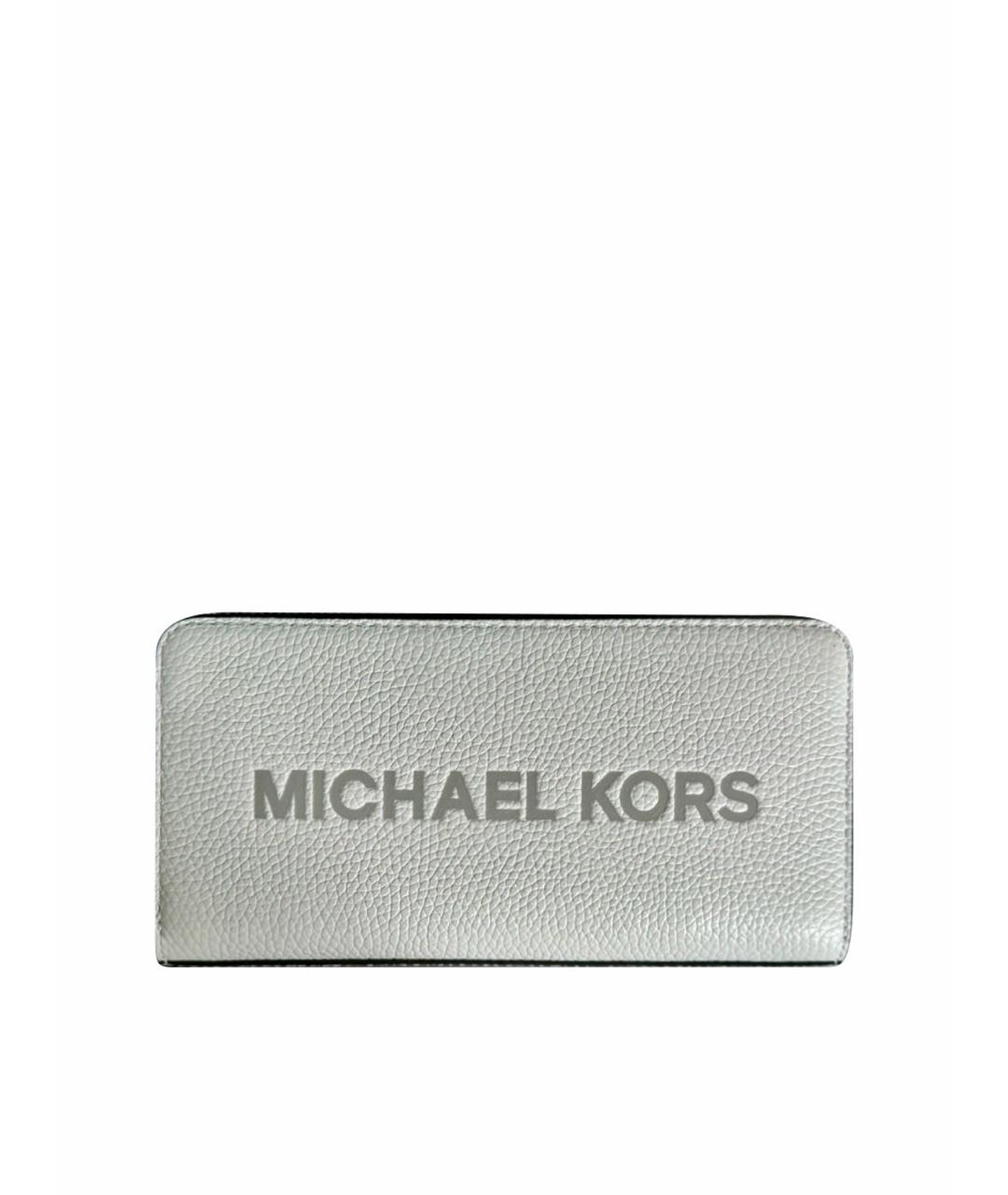 MICHAEL KORS Белый кожаный кошелек, фото 1