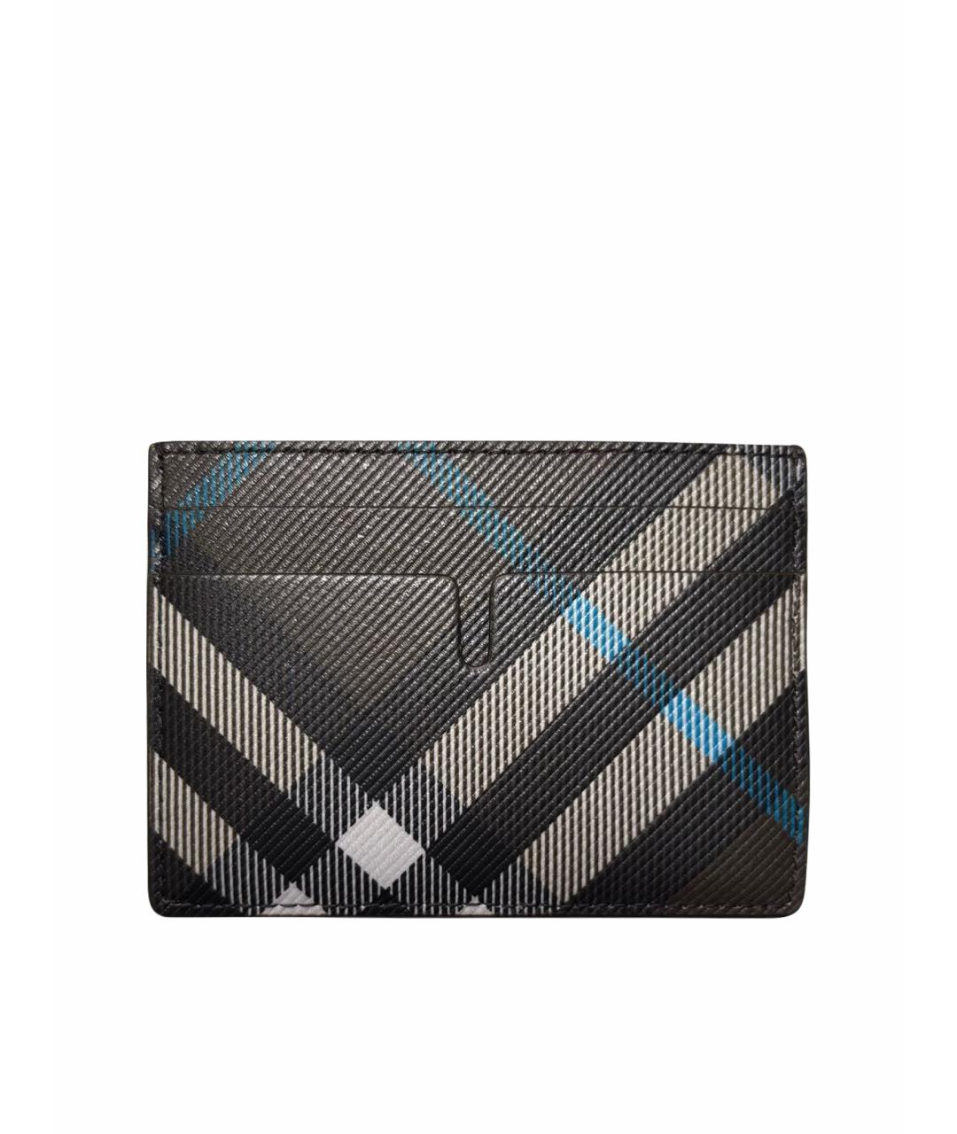 BURBERRY Черный кожаный кардхолдер, фото 1