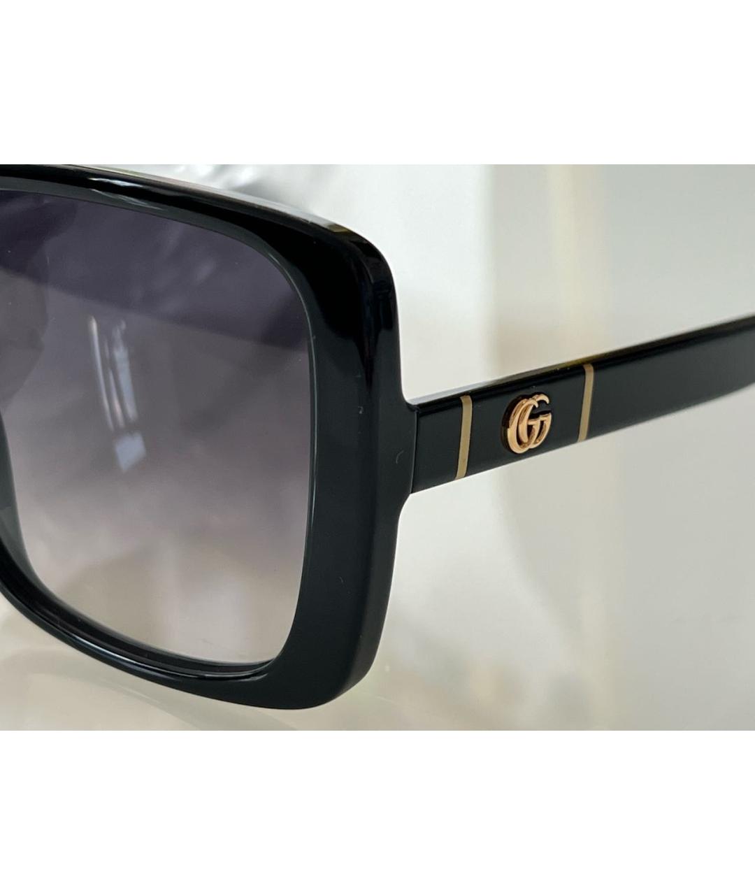GUCCI Черные пластиковые солнцезащитные очки, фото 4