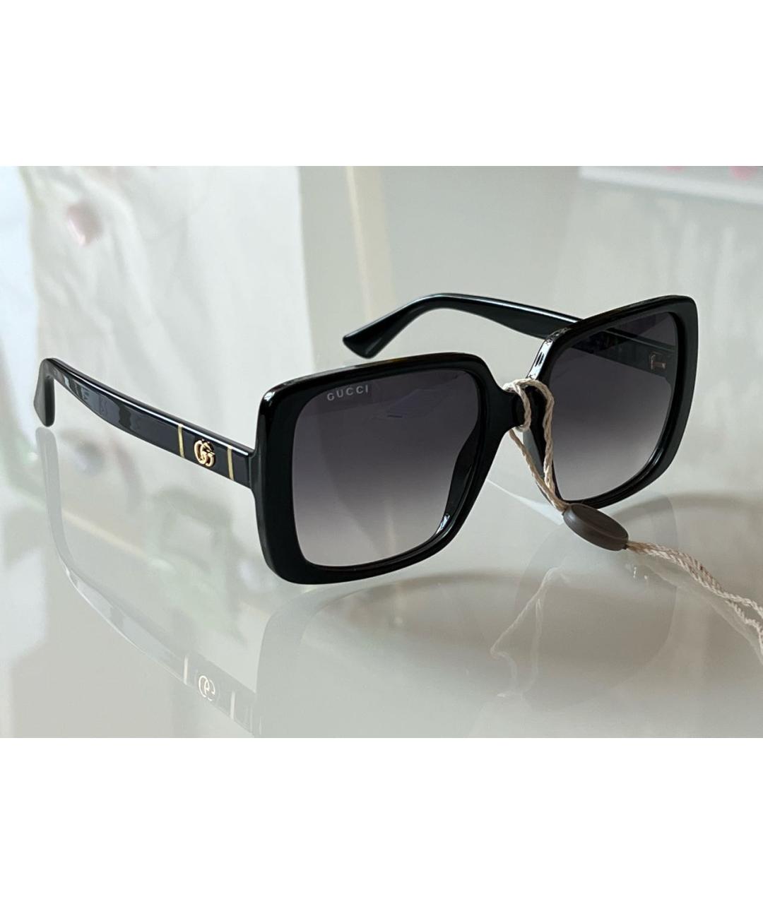 GUCCI Черные пластиковые солнцезащитные очки, фото 6